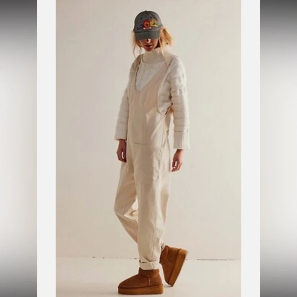 We The Free‎ - Free People High Roller Jumpsuit Overalls in cream
